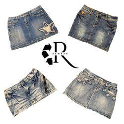 Y2K Era Cyber Girl Denim Mini Skirts RW-2247