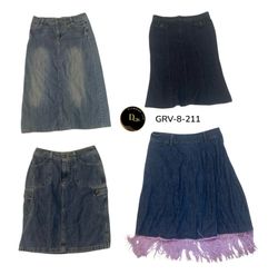 Women’s Denim Maxi Skirt – Authentic Y2K Vintage F..
