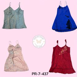 Women's Vintage Y2K Slip Dress – Satin Mini Cami S..