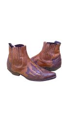 WOMEN’S EMBROIDERY SNIP TOE ANKLE COWBOY BOOT