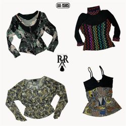 Y2K Black Gothic Mix Tops (AA-1585)