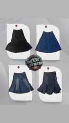Y2K Denim Maxi Skirt