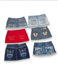 Y2K Vintage Denim Mini Skirt Bundle | Embellished ..