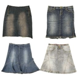 Y2k Denim Mini and Midi Skirts RE-3923