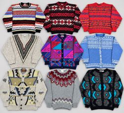 Vintage Patterned Sweaters and Cardigans