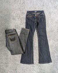 ***Y2K Vintage Embroidered Bell Bottom Jeans