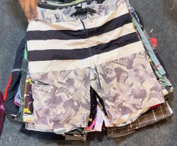 Branded swimming shorts