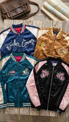 Lot of 12 Vintage Japanese Sukajan Satin Souvenir ..