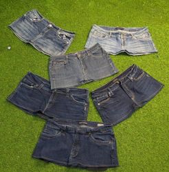 7951 - Upcycled Mini Denim Skirts
