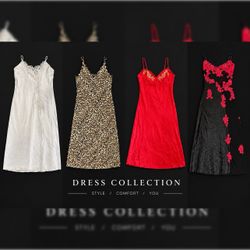 Women's Vintage Satin Nightgowns Slips