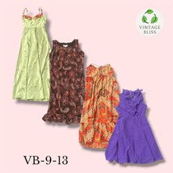 Y2K Vintage Druckpolyesterkleider Großhandelsbünde..