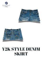 EVM1523 UPCYCLED Y2K Stil Jeansröcke - EVR0250