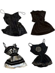 Y2K Black Lace Trim Cami Tops-ST-224