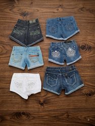 Denim mini shorts (S-50)