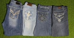 B 74 VIGOSS AND OTHER MIX BRANDS FLARE BOOTCUT JEA..