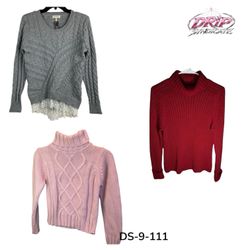 Y2K Vintage Mix Pattern Oversized Cozy Sweater (DS..