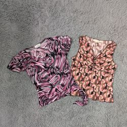 **Y2K Mesh & Chiffon Blouses | Mixed Styles