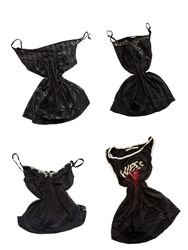 Y2K Black Harlequin Print Cami Tops-ST-244