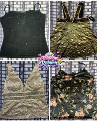 Gold Sequin & Velvet Going Out Cami Edit | VR-415
