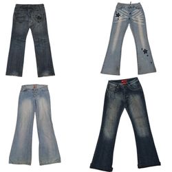 Y2k Flare Embellished jeans