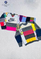 Upcycled Nike Patchwork Sweatshirts - EVR0603