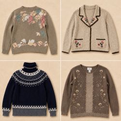 Y2k Classic Floral Sweaters
