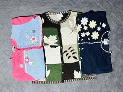 Vintage Embroidered Knit Sweater | Cottagecore Gra..