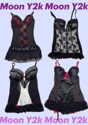 Y2k Gothic E Girl Baby Doll Ruffle Tops Mix