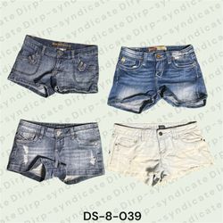 Y2K Denim Mini Shorts – Vintage Low Rise Blue Jean..