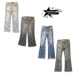 Y2k Paris Hilton Era Girl Denim Jeans B2F-254