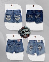 Y2K Embellished Denim Shorts