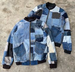 Upcycled Demim Patchwork Vercity Jacket