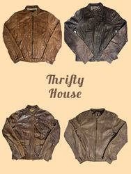 Y2K Chocolate Leather Jacket Collection(TH/633)