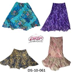 Y2K Poly Maxi Skirt With Retro Energy (DS-10-061)