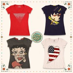 Retro Slim Fit Baby Tees Mix Brand Bundle: 10pcs (..