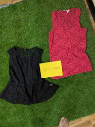 (VW-1023) Vintage Y2K Floral Lace Cami & Tank Top