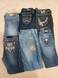 Embelished and embroided bootcut jeans