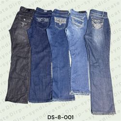 Y2K Embroidered Jeans – Trendy Vintage Style Denim..