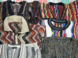 Patterned Knit Sweaters and Cardigans