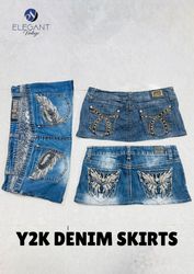 UPCYCLED Y2K Denim Skirts - EVR0665