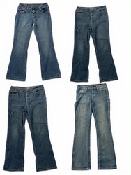 Vintage Women’s Y2K Bootcut & Flared Blue Denim Je..