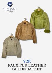 Y2K Faux Fur Leather Suede Jackets - EV0055