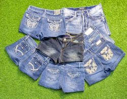 7330 - Upcycled Denim Shorts
