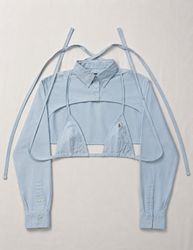 Upcycle Ralph Lauren Cut Out Crop Top Y2K