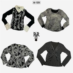 Y2k Midnight Elegance Full Sleeve Tops (AA-1326)