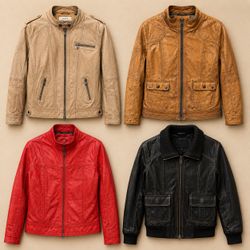 Y2K Faux Leather Biker Jacket Bundle