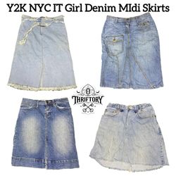 Y2K NYC IT Girl Denim MIDI Skirts TY-089