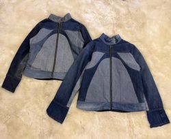 Upcycled Y2K Denim Moto Jacket (Woman’s)
