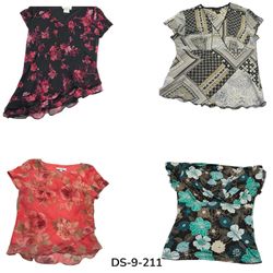 Y2K Retro Poly Blouse with Chic Vintage Vibes (DS-..
