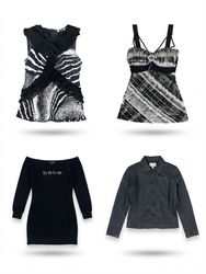 (FV-2469) City Lights & Leather - Top, robe, jupe ..